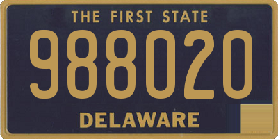 DE license plate 988020