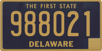 DE license plate 988021