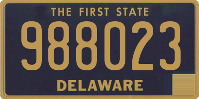 DE license plate 988023