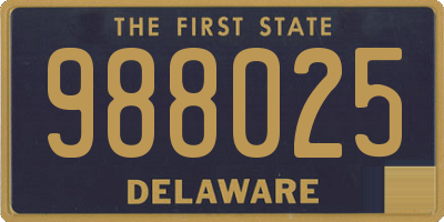 DE license plate 988025