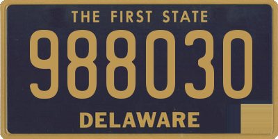 DE license plate 988030