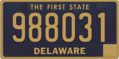 DE license plate 988031