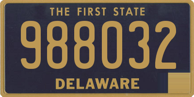 DE license plate 988032