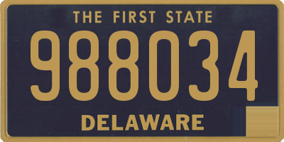 DE license plate 988034