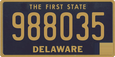 DE license plate 988035