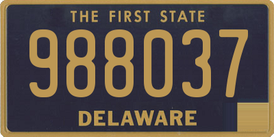 DE license plate 988037