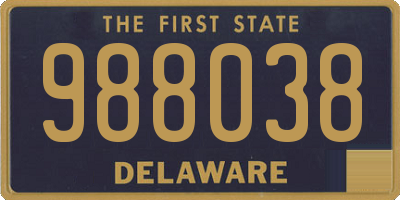 DE license plate 988038