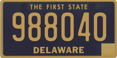 DE license plate 988040