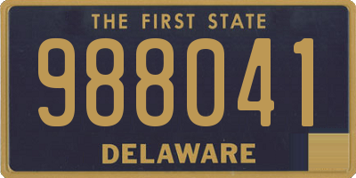 DE license plate 988041