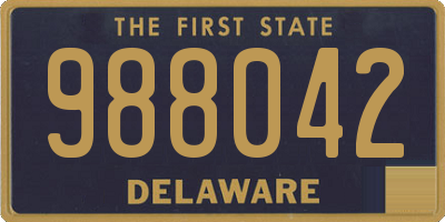 DE license plate 988042