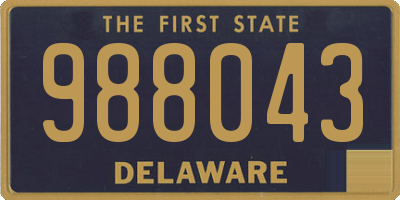 DE license plate 988043