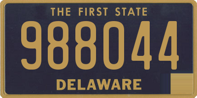 DE license plate 988044