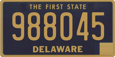 DE license plate 988045