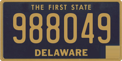 DE license plate 988049