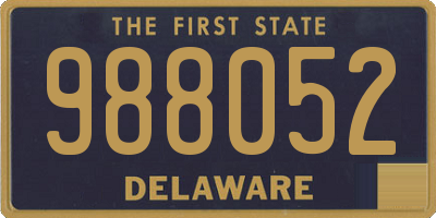 DE license plate 988052