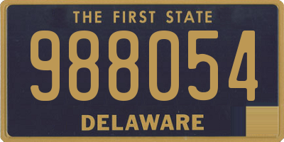 DE license plate 988054