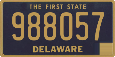 DE license plate 988057