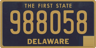 DE license plate 988058