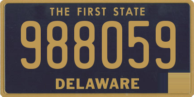 DE license plate 988059