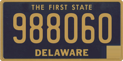 DE license plate 988060