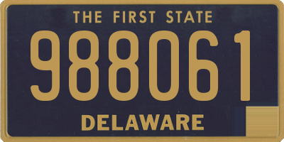 DE license plate 988061