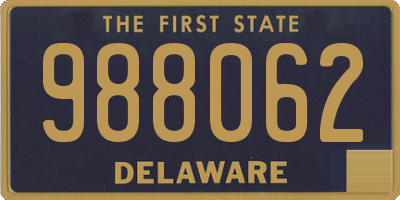 DE license plate 988062