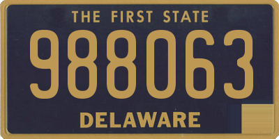 DE license plate 988063