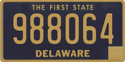 DE license plate 988064