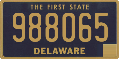 DE license plate 988065