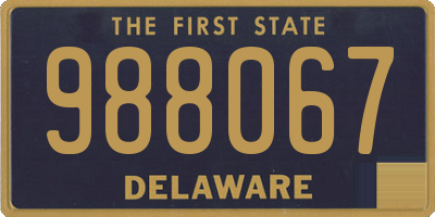 DE license plate 988067