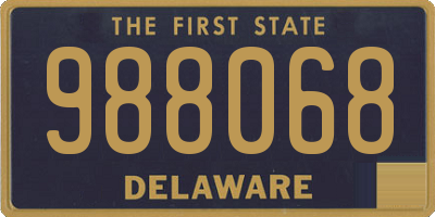 DE license plate 988068