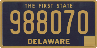 DE license plate 988070