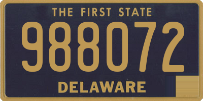 DE license plate 988072