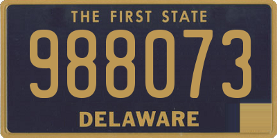 DE license plate 988073