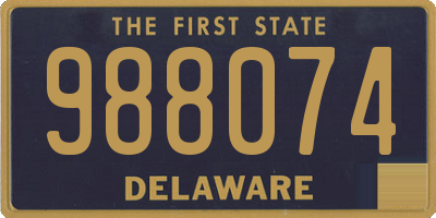 DE license plate 988074