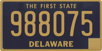 DE license plate 988075