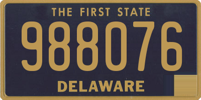 DE license plate 988076