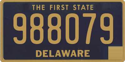 DE license plate 988079