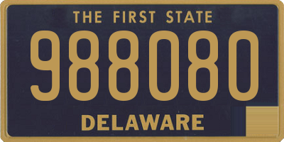 DE license plate 988080