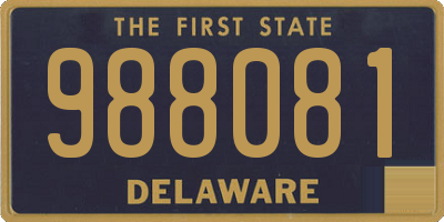 DE license plate 988081