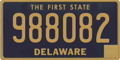 DE license plate 988082