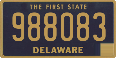 DE license plate 988083