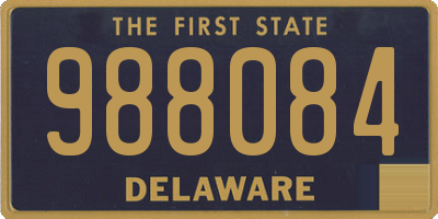 DE license plate 988084