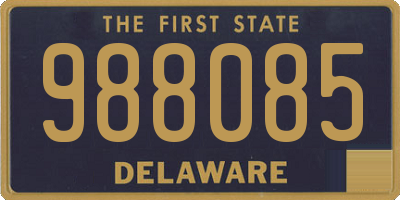 DE license plate 988085