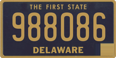 DE license plate 988086