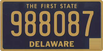 DE license plate 988087