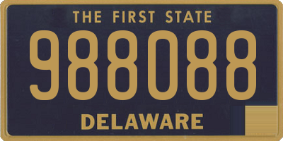 DE license plate 988088