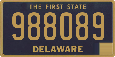 DE license plate 988089