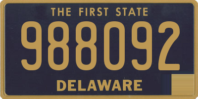 DE license plate 988092