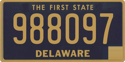 DE license plate 988097